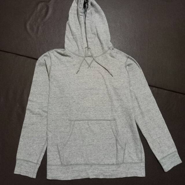 Jaket Hoodie Uniqlo abu size XL original second