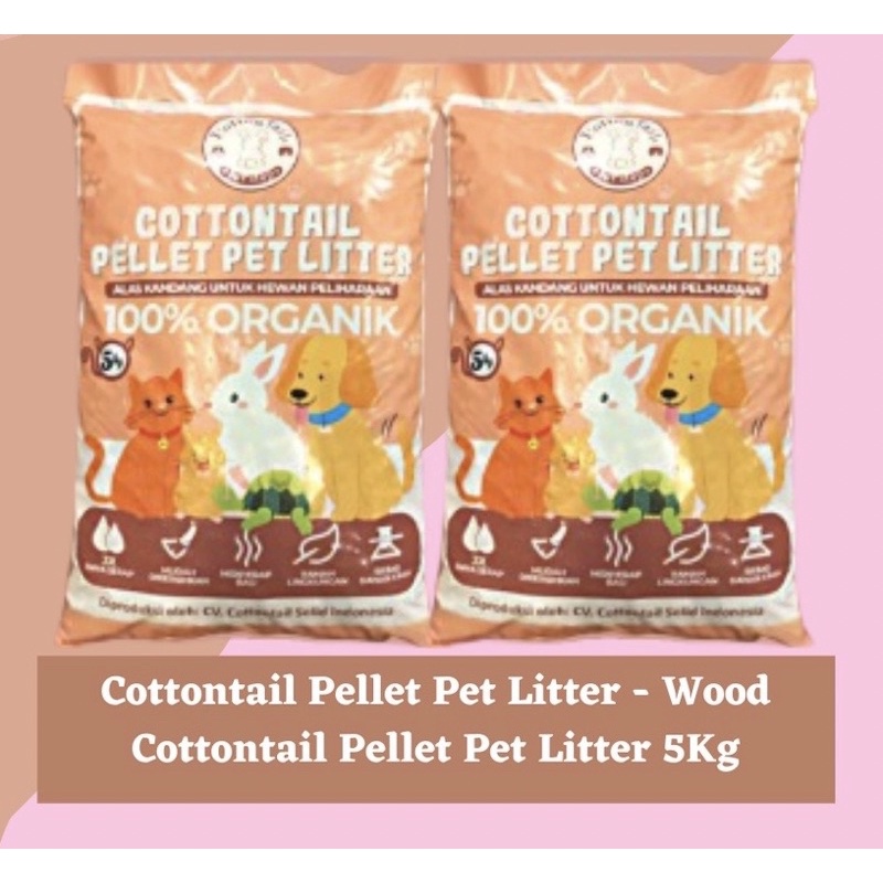 Cottontail Pellet Pet Litter - Wood Cottontail Pellet Pet Litter 5kg