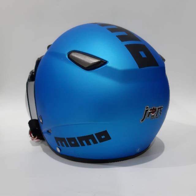 Helm Bogo Momo Retro kaca Ice blue Dof