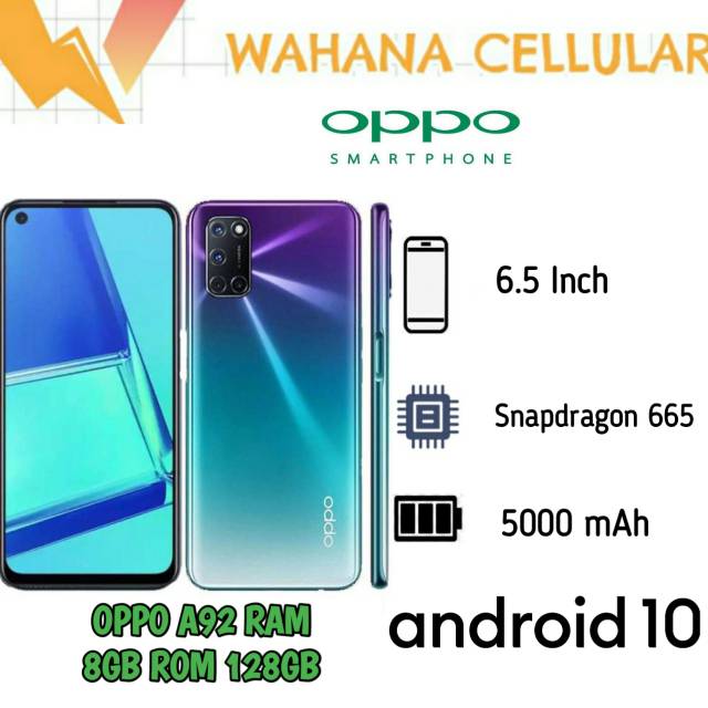 HP OPPO A92 RAM 8/128GB GARANSI RESMI - OPPO A92 8GB+128GB