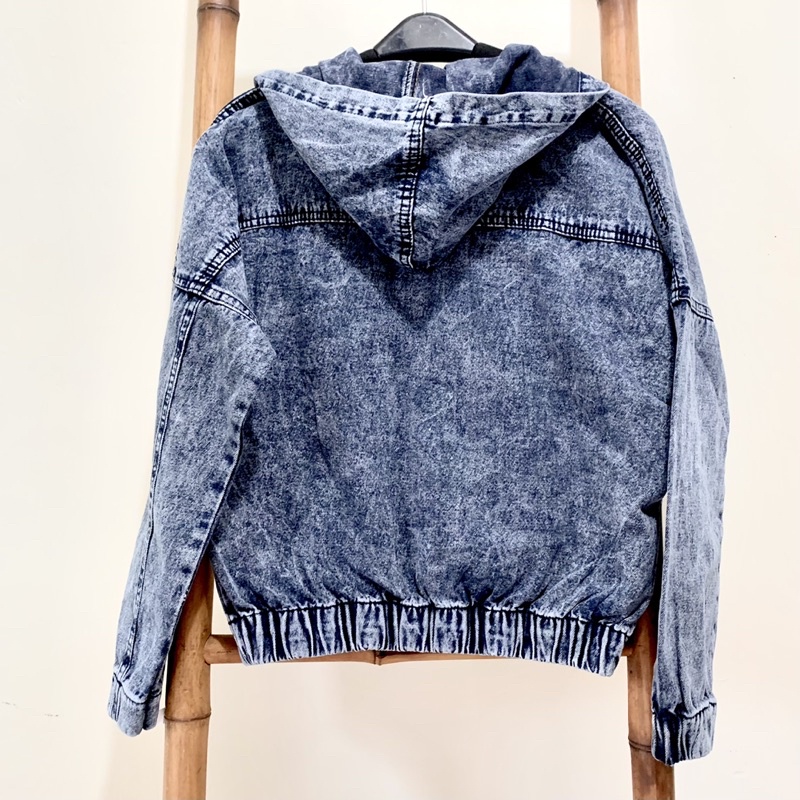 Jaket Hoodie Jeans LD 120 Crop Premium / Jaket Bomber Jaket Jeans Crop