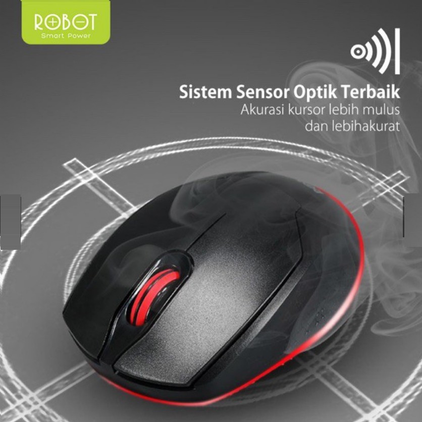 ROBOT M310 Wireless 2.4 GHz Optical Mouse ORIGINAL garansi resmi 1year