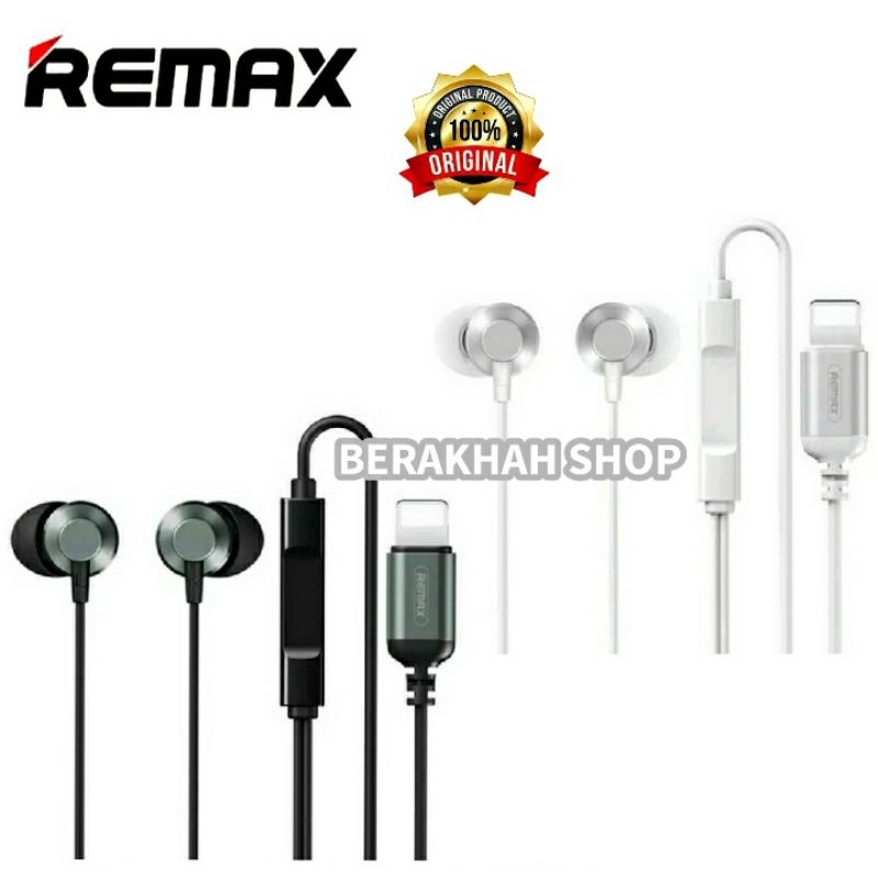 ORIGINAL 100% REMAX EARPHONE FOR IPHONE RM-512I / HANDSFREE MICROPHONE KABEL PANJANG 1.2M HANDPHONE 