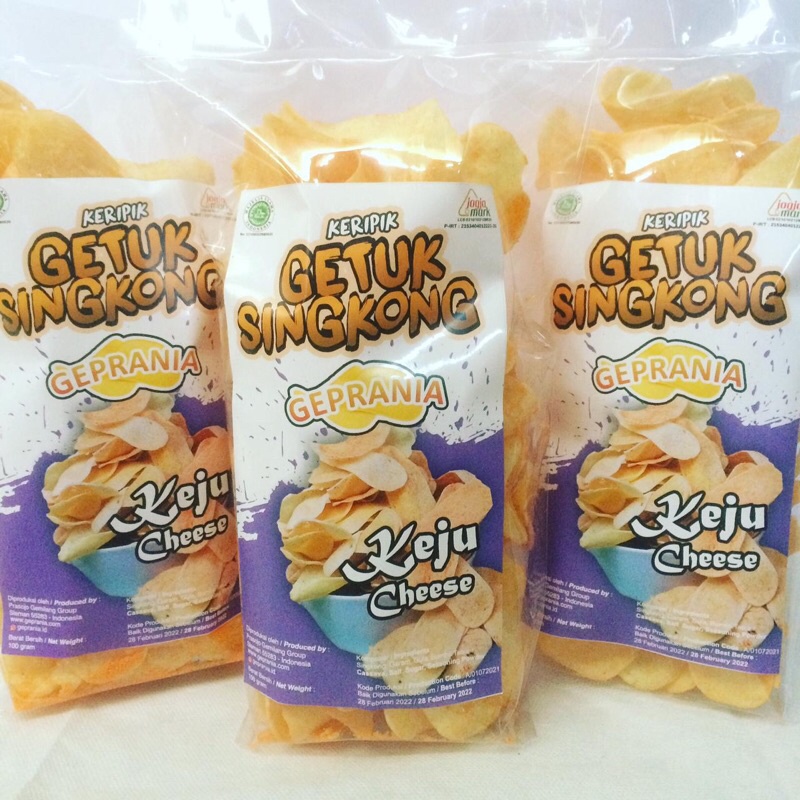 

Oleh Oleh Khas Jogja Kekinian/Keripik Getuk Singkong/Kripik singkong/Camilan/Makanan Ringan/Snack Enak/Sehat/Murah/Geprania Varian/Rasa Keju - 100 gr