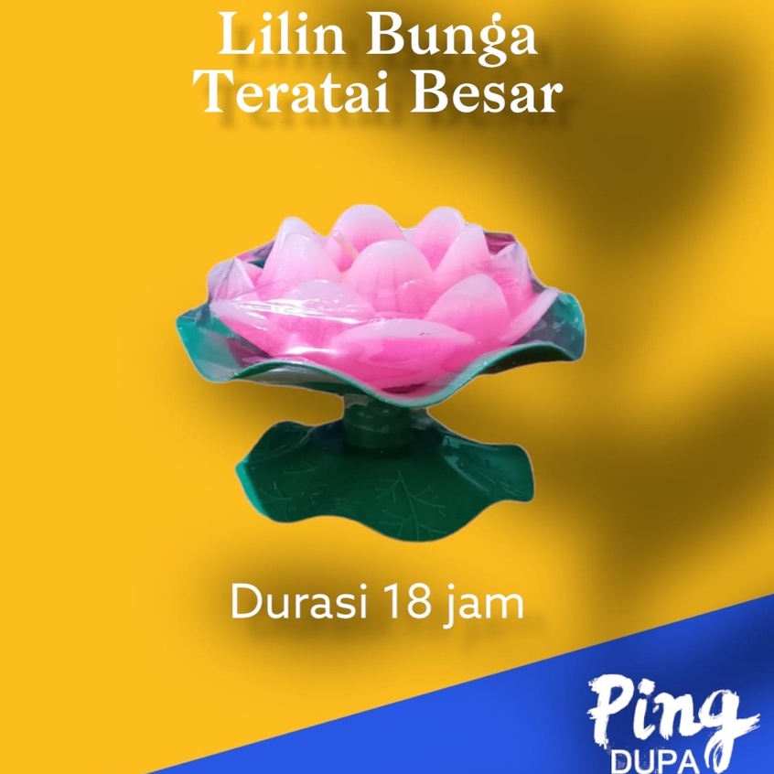 Lilin Lotus Bunga Teratai Nyala 18 Jam Lian Hua