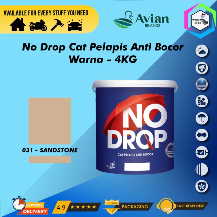 NO DROP 4KG/Galon Cat Pelapis Anti Bocor - 031 Sandstone