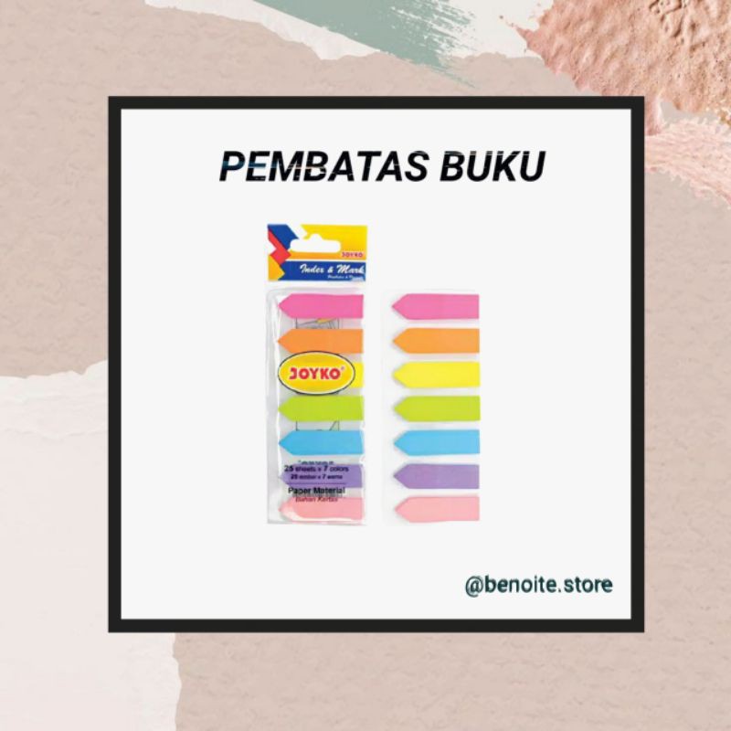 

Index & Mark Pembatas buku Joyko IM-30 Sticky Notes label panah warna warni
