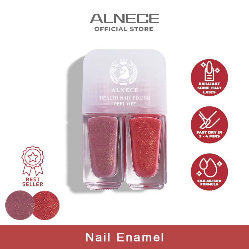 ALNECE 2in1 Kutek Halal Peel Off Kutek Halal Muslimah Nail Polish HTMZ002-12