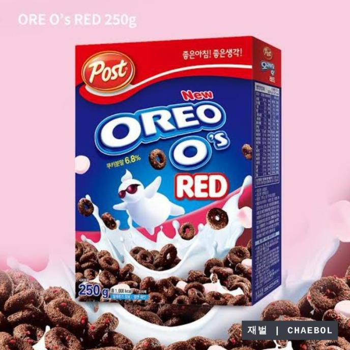 

Sale 500gr NON HALAL Oreo O's Post Cereal Red With Marsmallow