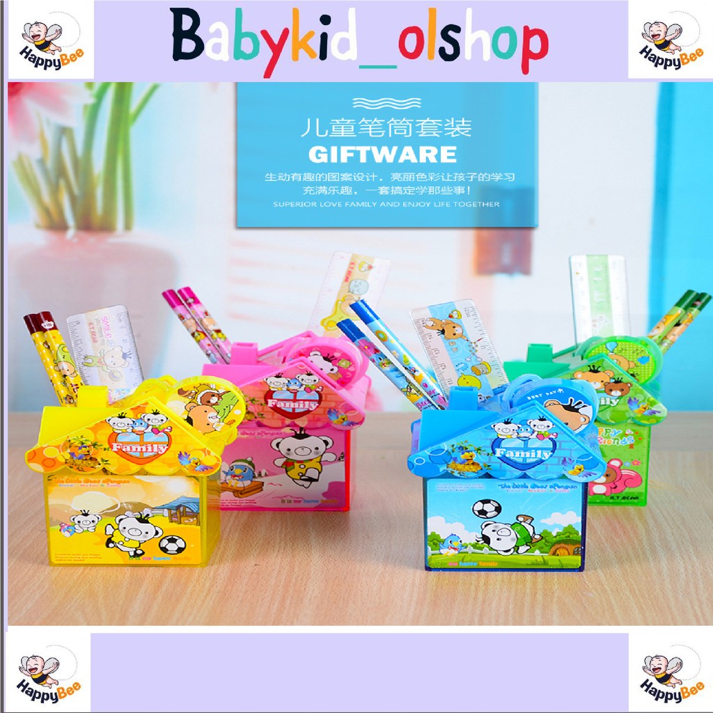 

BABYKID3B191- Set Alat Tulis / Paket Alat Tulis Anak / Pensil / Holder / Stationery Organise