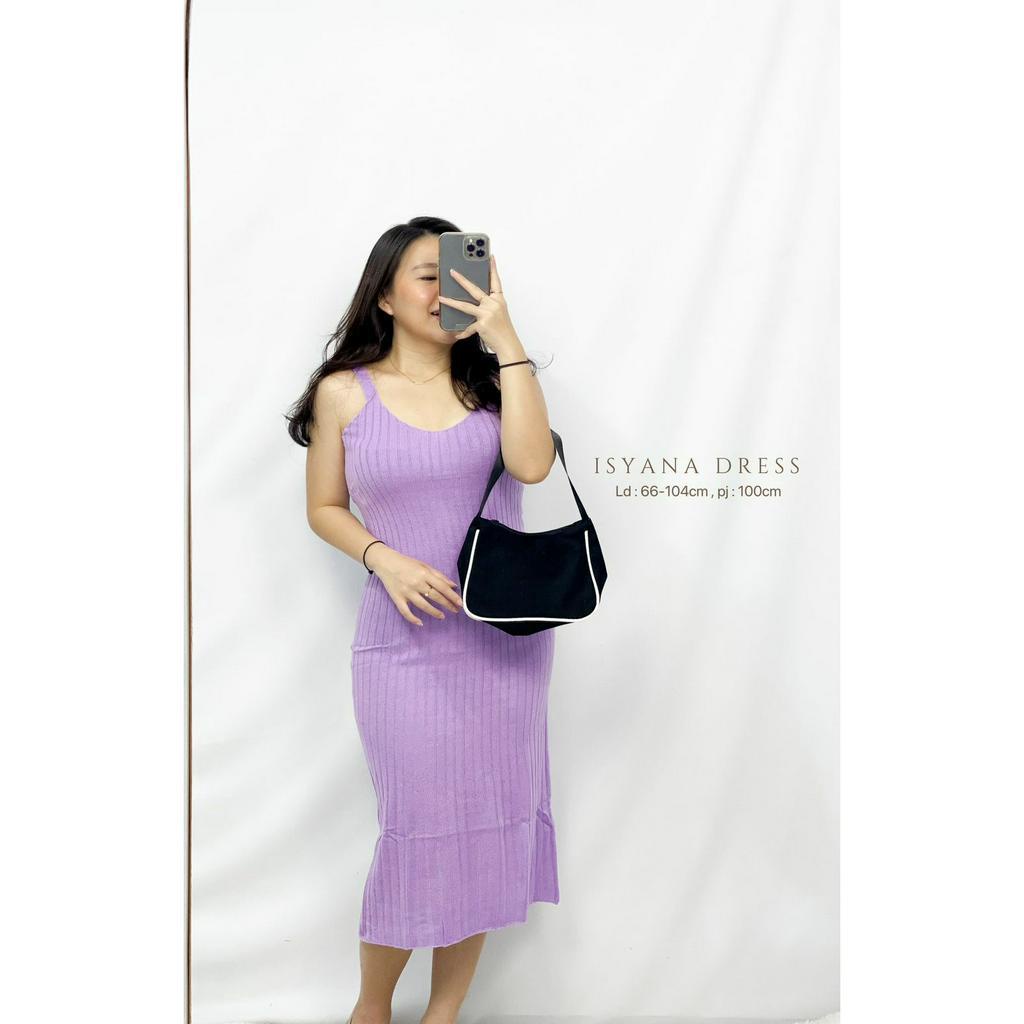 HOPYLOVY Dress Isyana Rajut Fashion Wanita