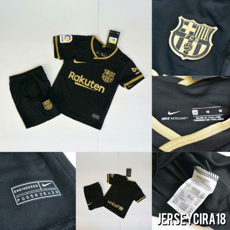 Jersey Bola Kids Anak Barcelona Away 2020 2021 Grade Ori