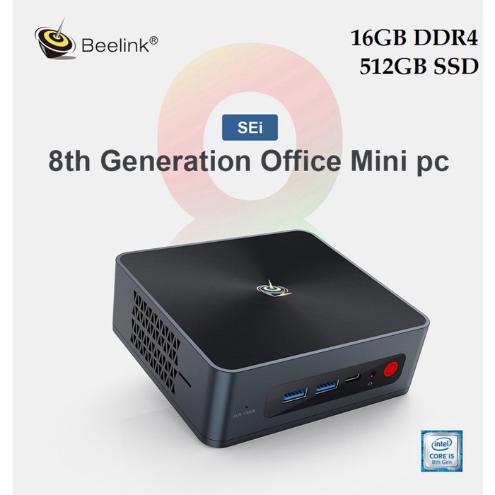 BEELINK SEi 8th Gen Mini PC - 16GB RAM 512GB SSD - Intel i5-8259U - MINI PC TERBARU DARI BEELINK