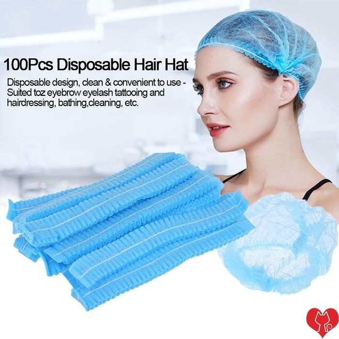 [GRAY.STORE178] nurse cap / cap hair net penutup kepala gojek koki suster 50Pcs . NCP50