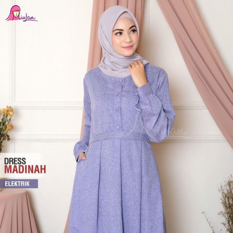Miulan Dress Madinah Gamis polos