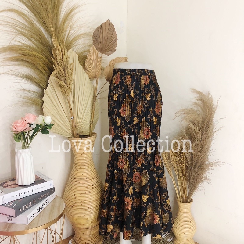 ROK BATIK DUYUNG PLISKET-Azalea