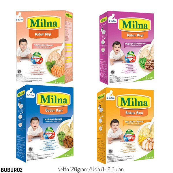 MILNA BUBUR BAYI REGULER 8M+ - MILNA BUBUR BAYI MURAH - MILNA MPASI BUBUR BAYI BUBUR02