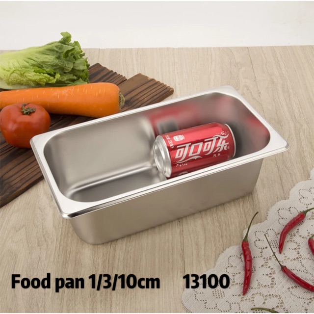 gastronom Food pan 1/3 ke dalam 10cm wadah penyimpan 13100 stainless