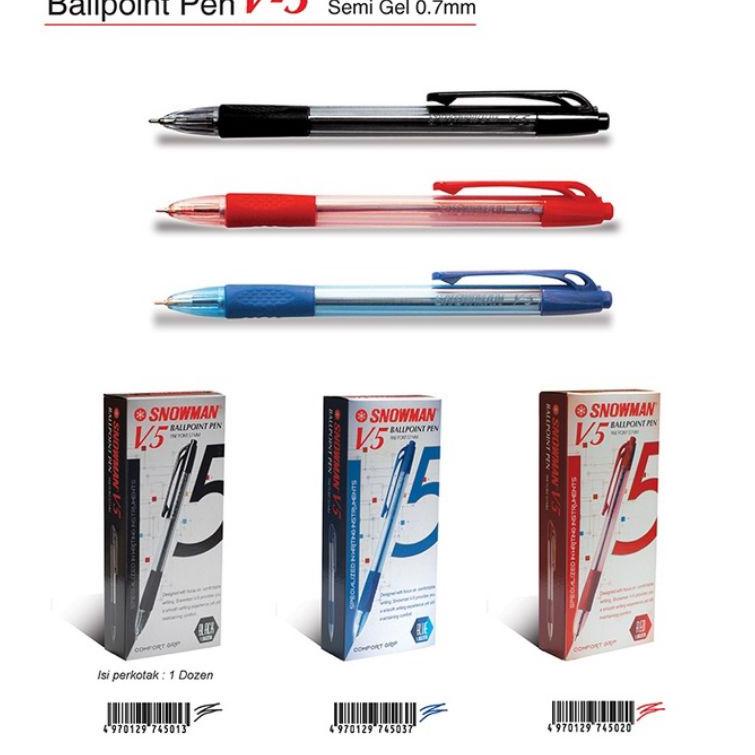 

ㅉ Pulpen snowman V-5 ( 12 pcs ) ㆀ