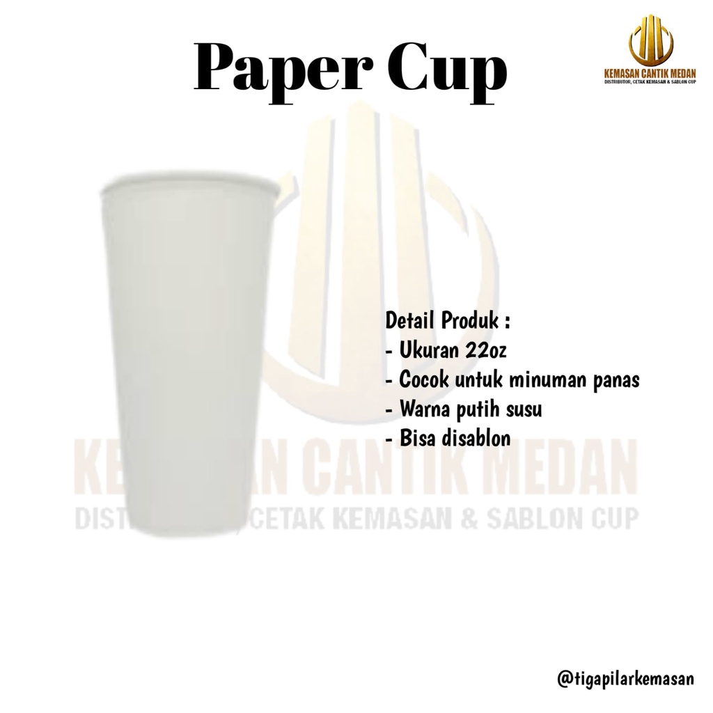 Gelas kertas/paper cup kopi 22oz