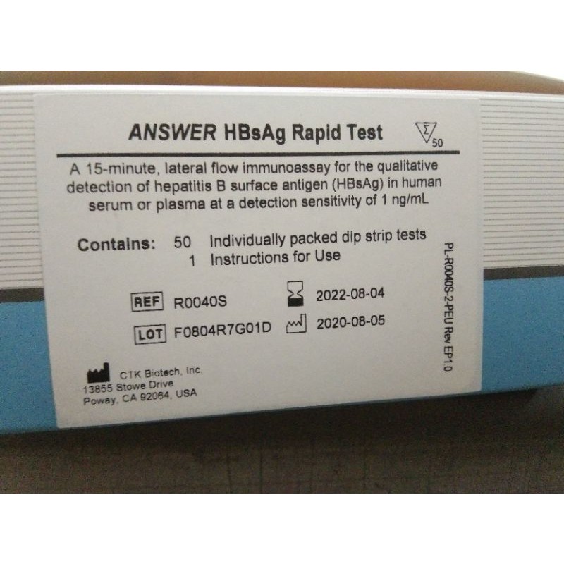 hbsAg/strip/answer/50tes