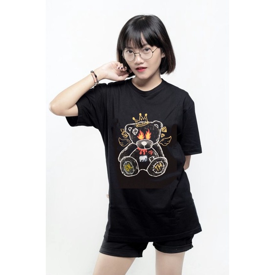 KAOS DISTRO TEDDY BEAR - T-SHIRT TEDDY BEAR PRIA - KAOS TEDDY BEAR KATUN PREMIUM -  TSHIRT COTTON PREMIUM HIGHQUALITY