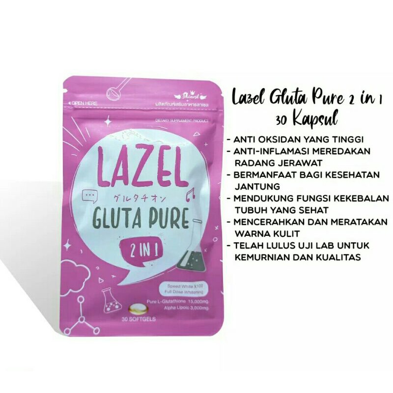 {COD~ORI BARCODE} LAZEL GLUTA PURE By SKINEST THAILAND