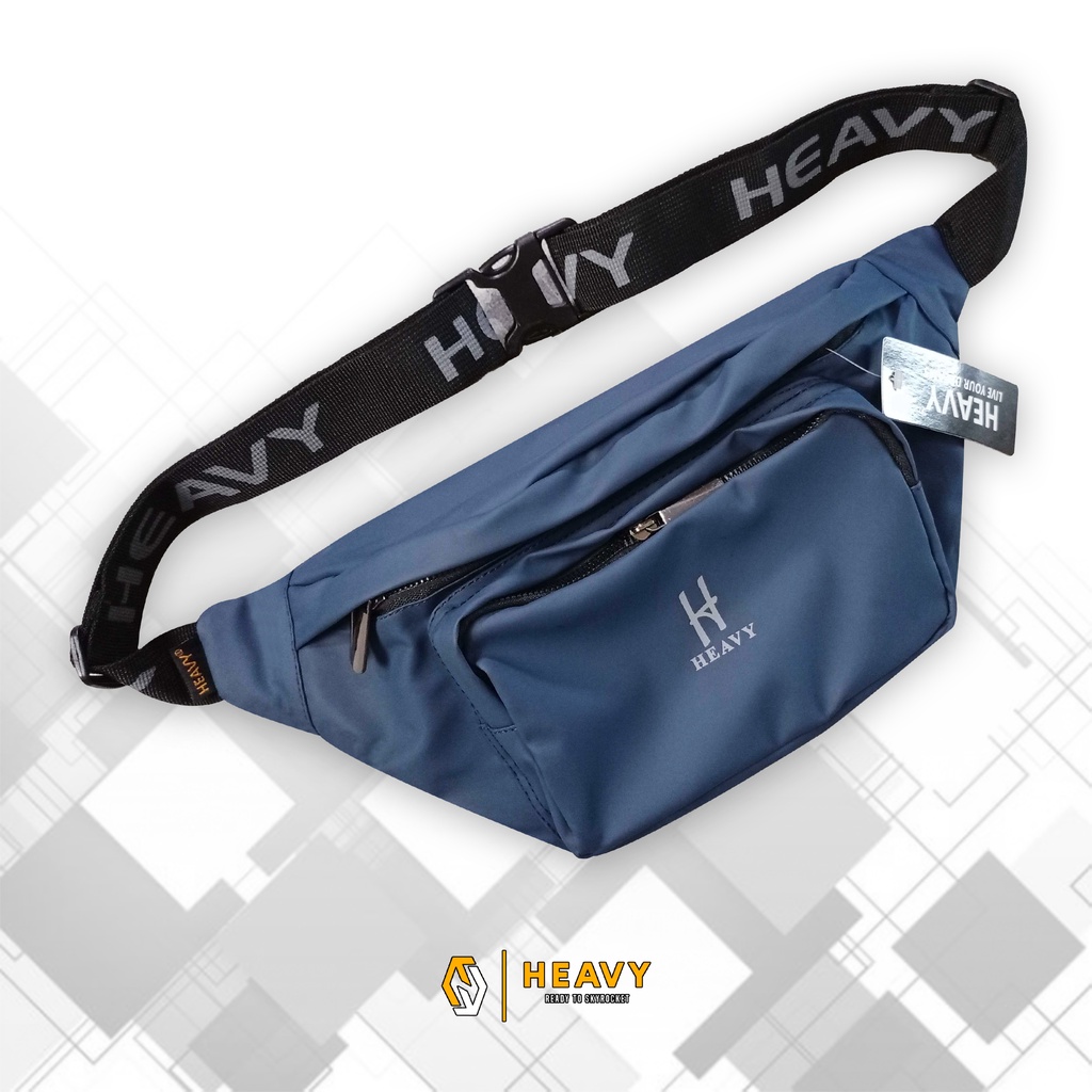 HEAVY - Tas Waistbag Waterproof Heavy Premium Distro | Tas Pinggang Pria Heavy