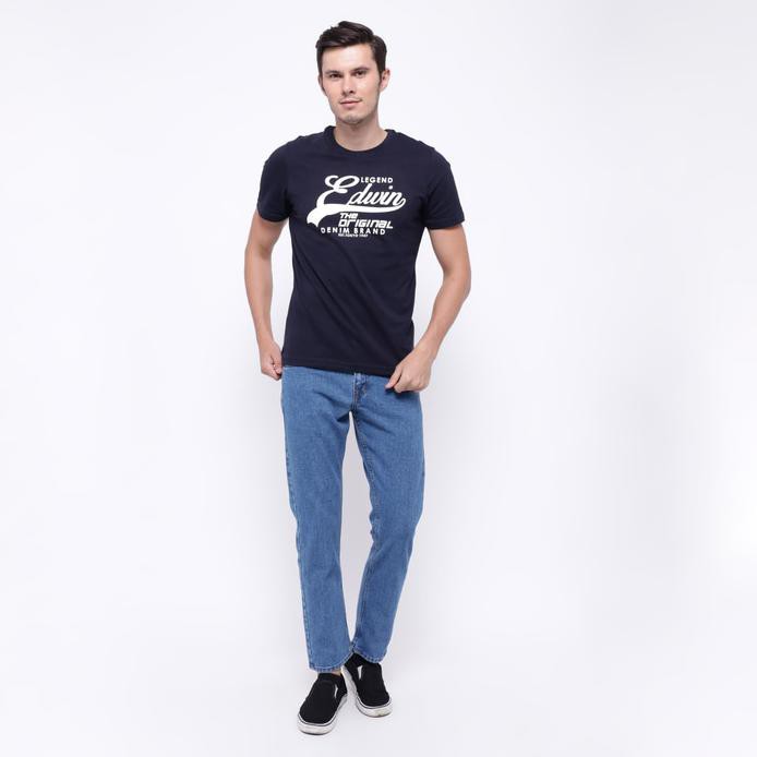 Edwin Celana Jeans Slim Fit Pria Panjang Medium Blue Roma 02 - Biru, 27 Top Quality