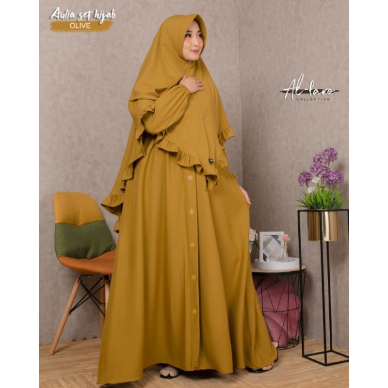 DRESS AULIA SET HIJAB ITY CREPE