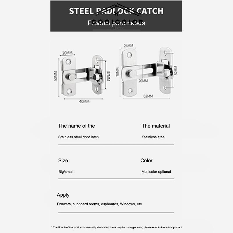 CODGesper Kunci Pintu Gudang Sudut Kanan Push-pull Shift Door Pengait Pintu Kuno- cl