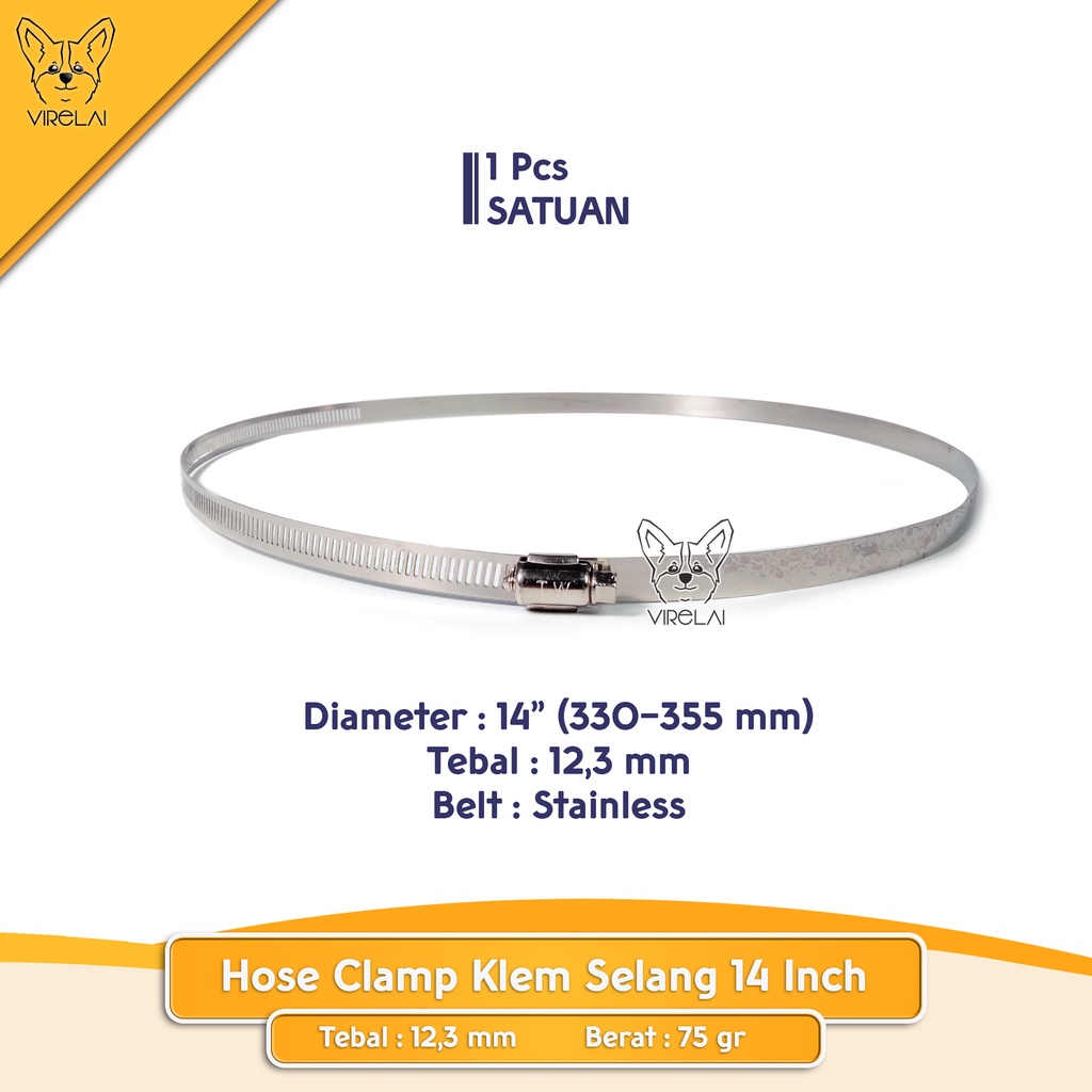 Stainless Klem Selang / Hose Clamp 14&quot;; 13&quot;; 15&quot; INCH [TW]