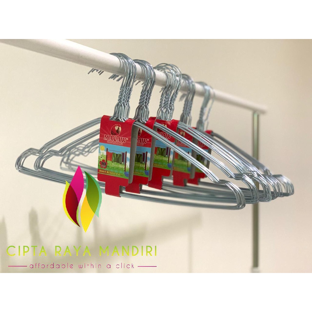 Gantungan Baju Anti Karat 10 pcs - Hanger Kawat Stainless Steel