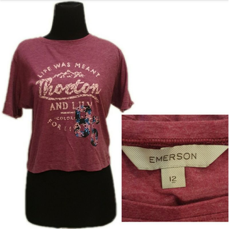EMERSON BAJU ATASAN MAGENTA LIFE WAS MEANT SIZE 12