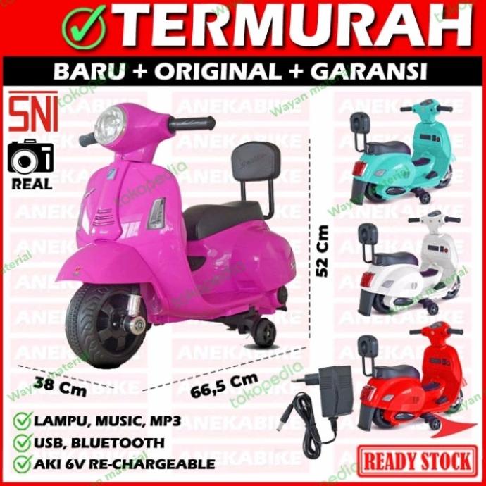 Motor Mainan Vespa Aki Anak - Anak