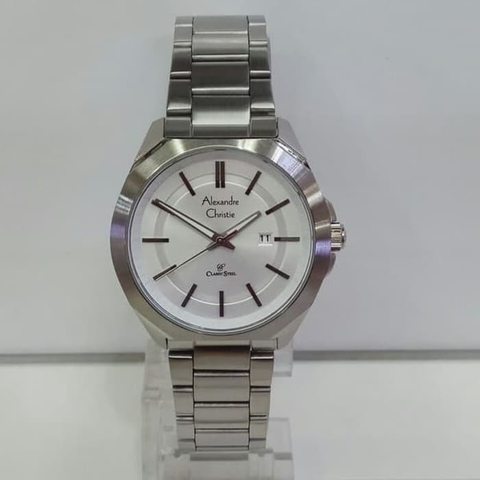 JAM TANGAN WANITA AC 8584 SILVER WHITE ORIGINAL GARANSI RESMI 1 TAHUN