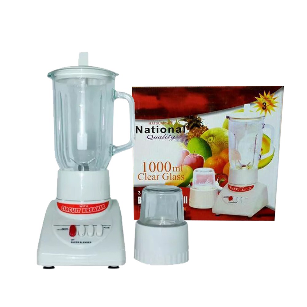 Beliajadulu88 Blender National Kaca Matsunichi 3 IN 1 Kapasitas 1 Liter