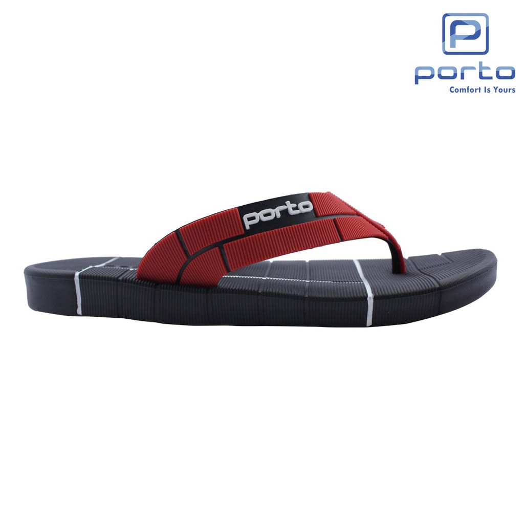 Porto - Sandal Sepatu Pria Sandal Jepit Empuk Sandal Karet 1034M-3