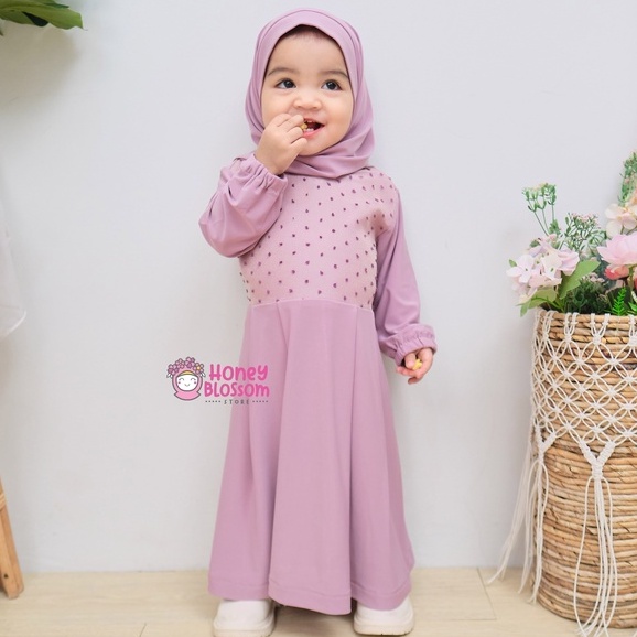 HONEYBLOSSOM gamis bayi perempuan polos / gamis bayi perempuan 6 12 bulan alesha