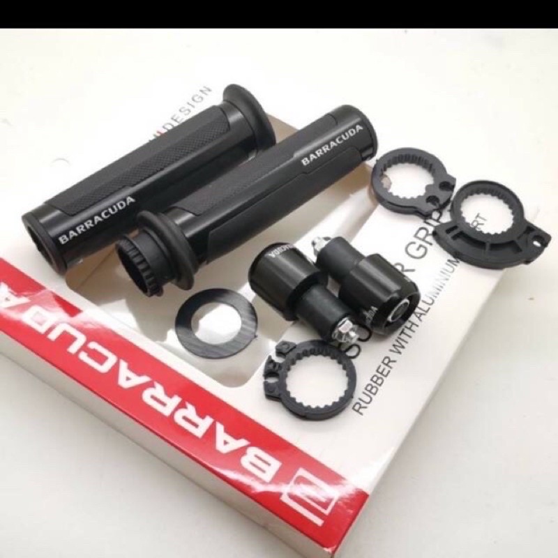 Handgrip Motor Handfat Merk Original BARRACUDA + jalu hitam Universal Buat Semua Stang Dan Motor vespa