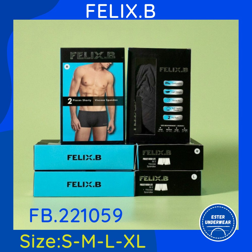 Celana dalam Pria Felix.B Import FB 221059 ISI-2 PCS bahan Viscose