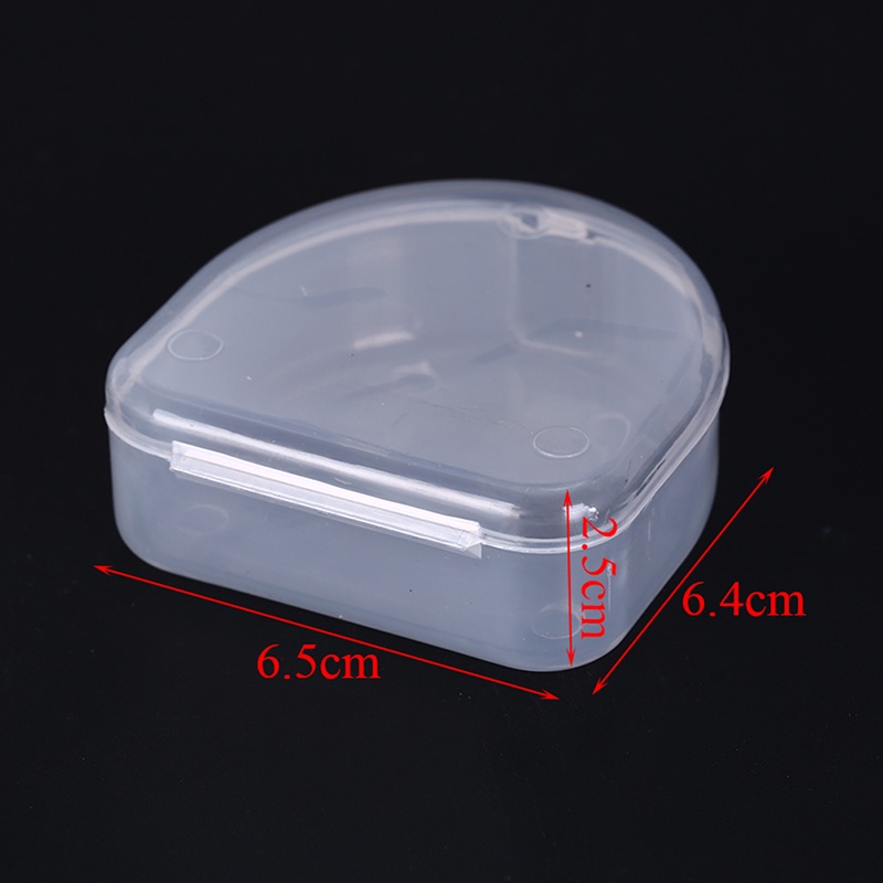 {LUCKID}1pc dental box denture teeth storage case mouth guard container 6.4x6.5x2.5cm