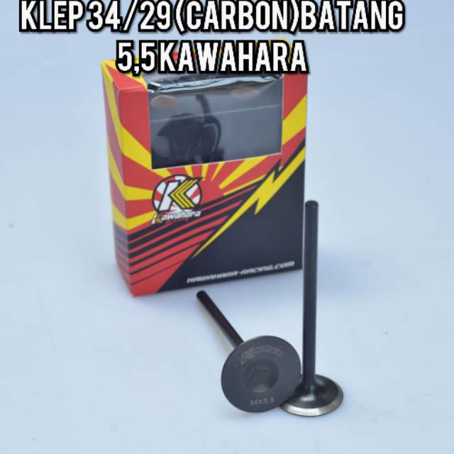 Klep valve carbon kawahara 34 29 batang 5,5