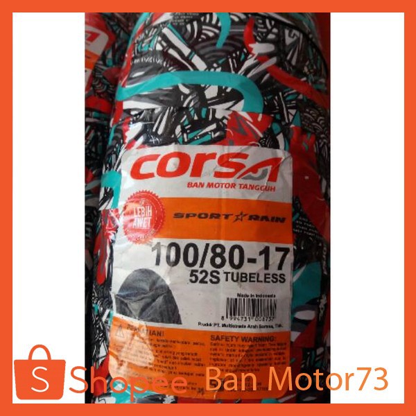 Ban Corsa 100 80 Ring 17 Sport Rain Tubless