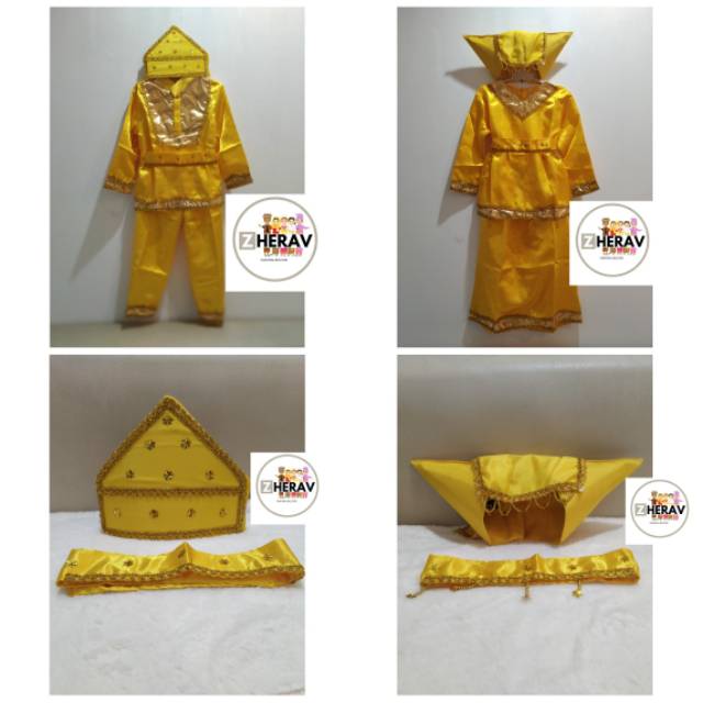 ready stok baju adat pakaian adat busana adat setelan satu set padang anak laki atau  perempuan ukuran S M L XL XXL dewasa
