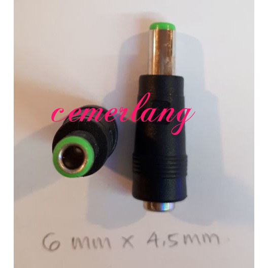 6.0mm * 4.5mm Sambungan Jack DC / Female to Male Over Connector Jack DC 6,0 mm x 4,5 mm