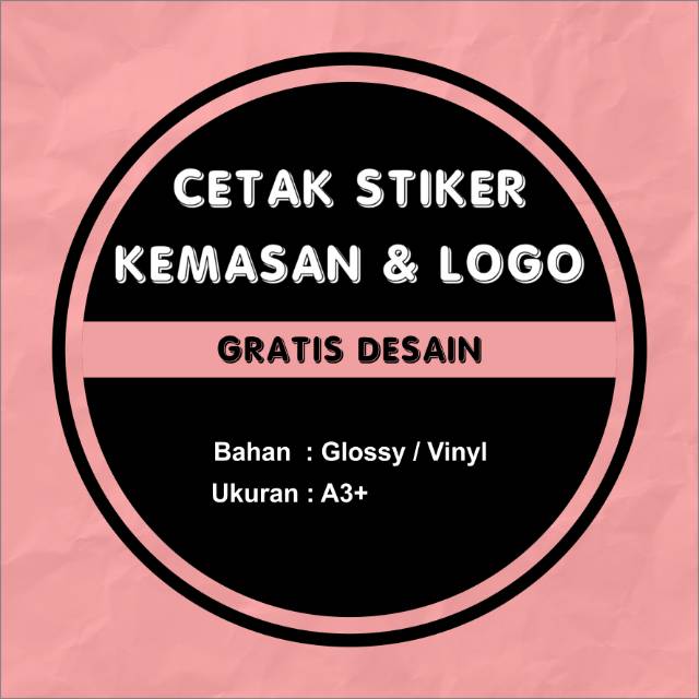 

Cetak Stiker Kemasan Glossy / Vinil Susu Perlembar A3+