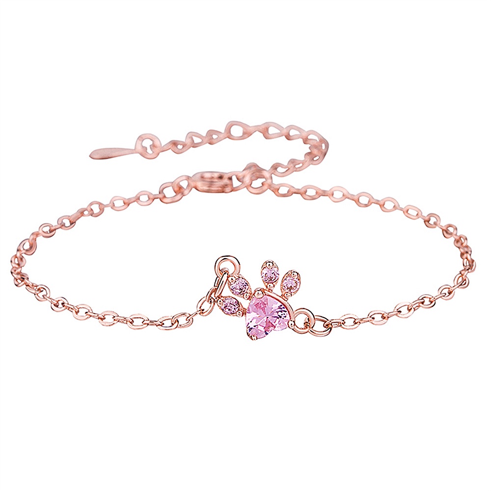 Gelang Tangan Rantai Rose Gold 18k Untuk Wanita | Gelang Tangan Berlian Warna Pink Untuk Wanita | Aksesoris Wanita | Sendok Garpu Bahan Stainless Steel | Bahan Titanium Steel