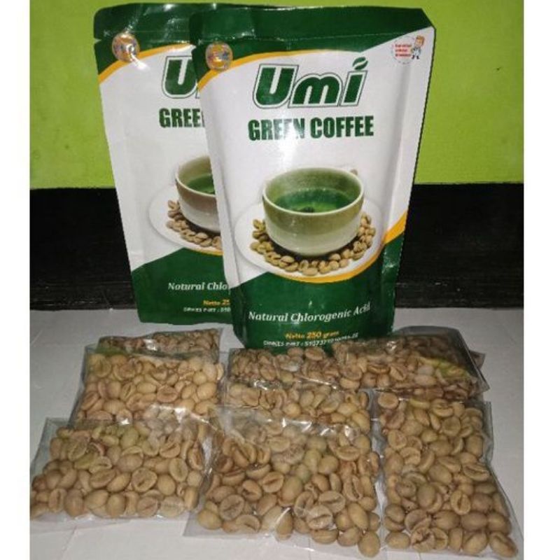 

UMI GREEN COFFE. Ecer 100 biji.