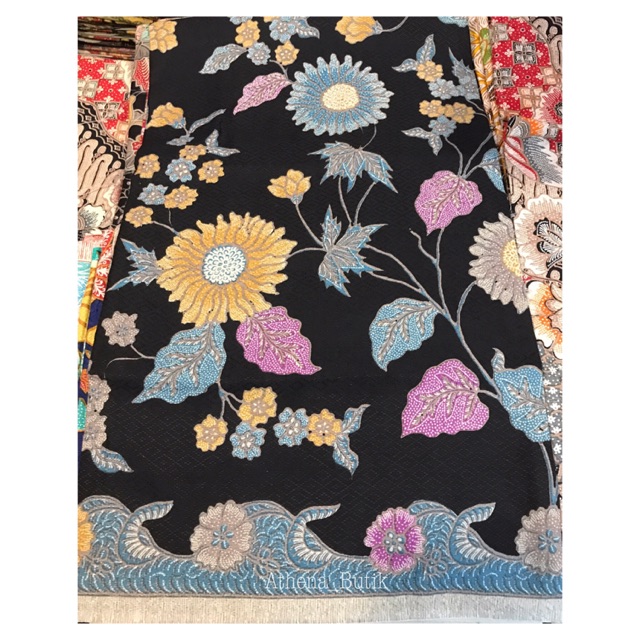 Batik Dolby Dolbi Dobby Doby Dobi Hitam Kuning Biru Ungu Putih Polos Emas Set Tenun Couple Selampad